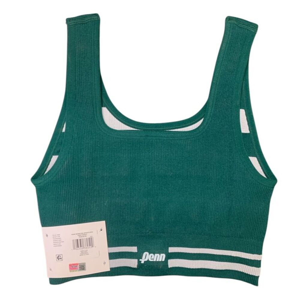 Rain Forest - Penn Womens Seamless Reversible Sports Bra, Moisture Wicking Ribbe - Picture 2 of 4